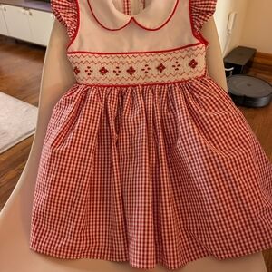 Red and White Gingham Dress